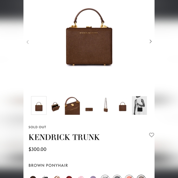 Brandon Blackwood Kendrick Trunk chocolate brown pony hair - Picture 3 of 3